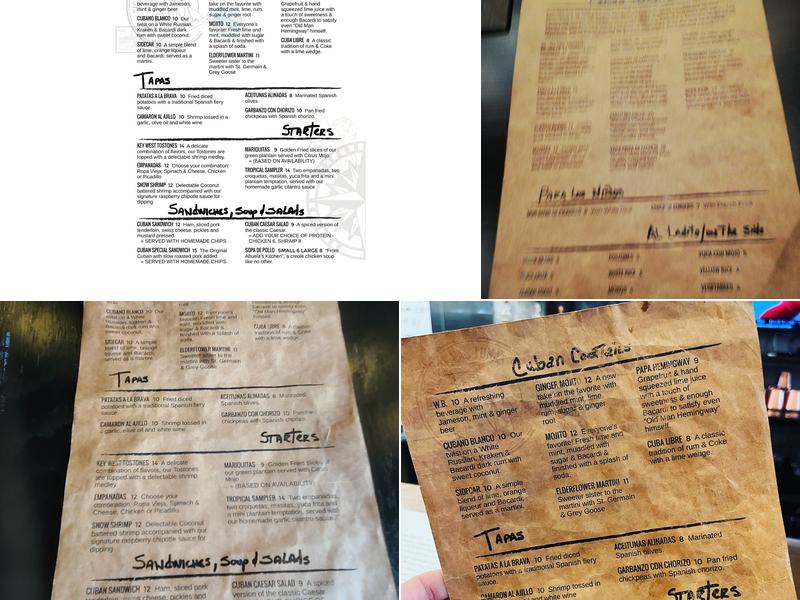 Mambo Grill & Tapas Menu