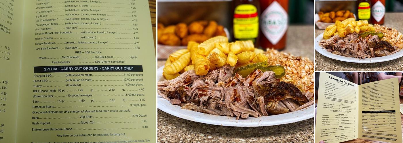 Lexington Barbecue Menu