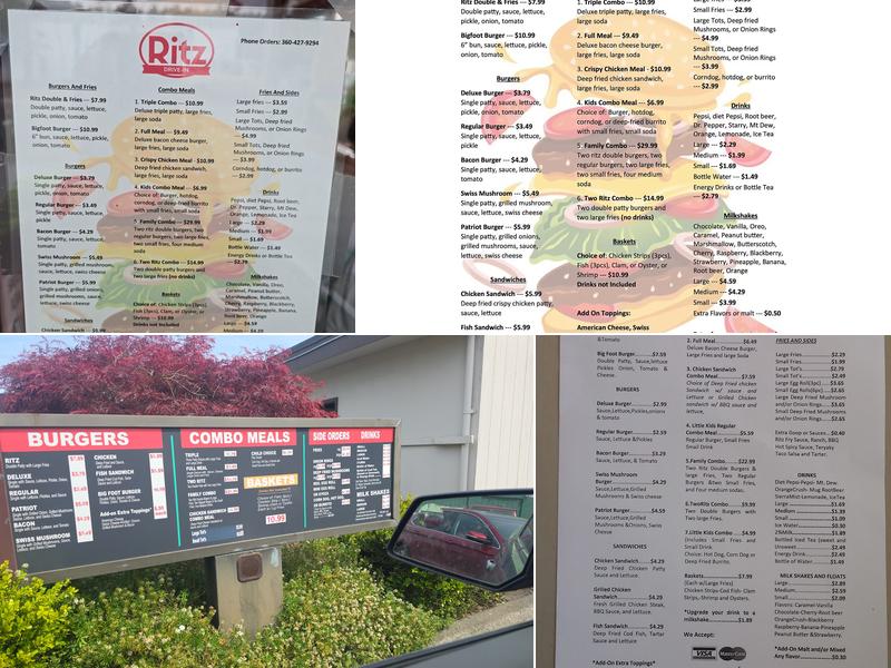 Ritz Drive-In Menu