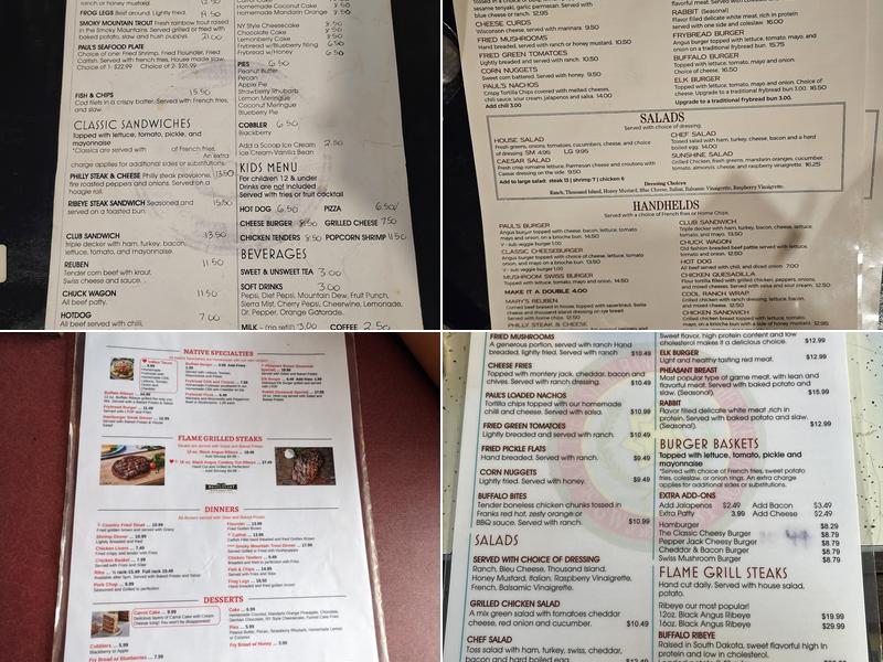 Paul's Family Restaurant Menu