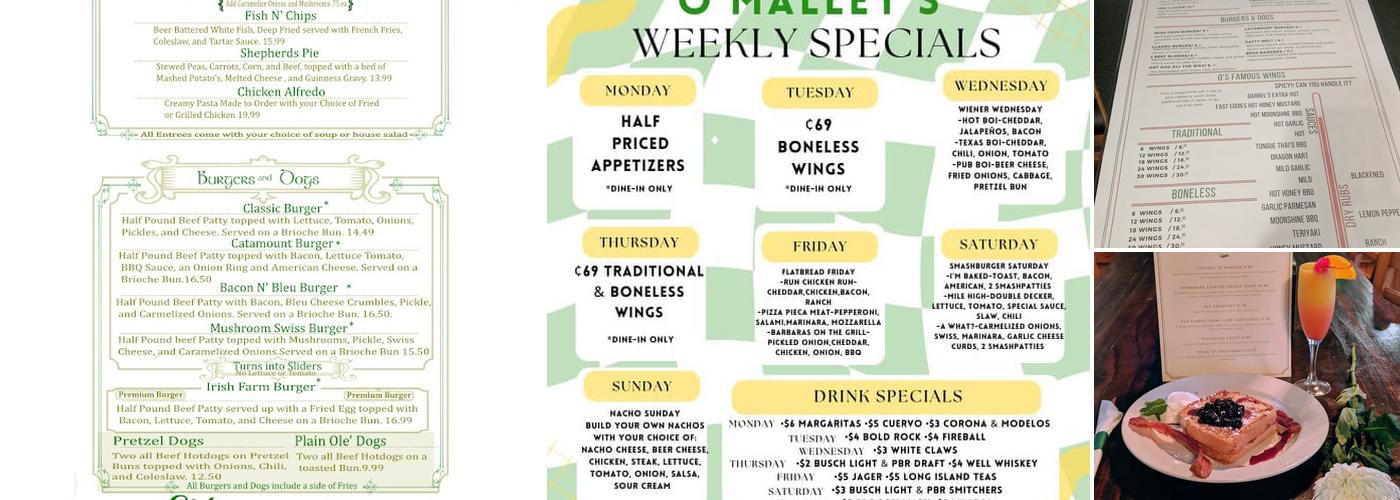 Omalleys Pub And Grill Menu