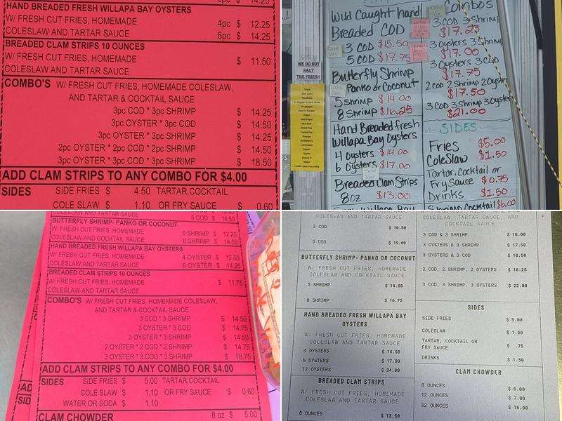 Linda's Fish & Chips Menu