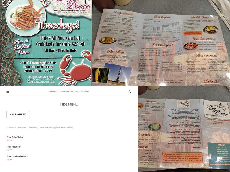 Bay Breeze Seafood Menu