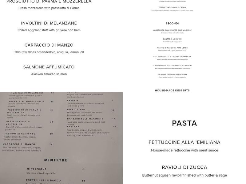 La Locanda Menu