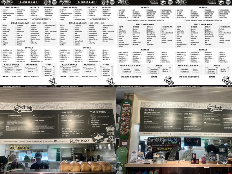 High Street | Market & Deli Menu