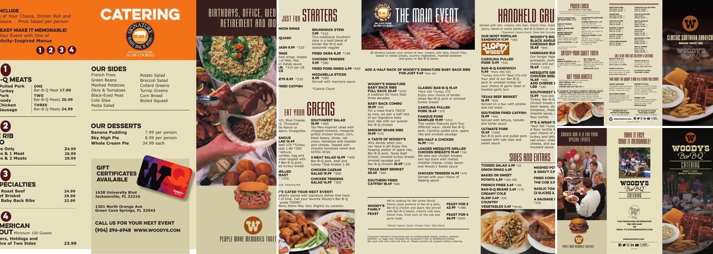 Woody's Bar-B-Q Menu
