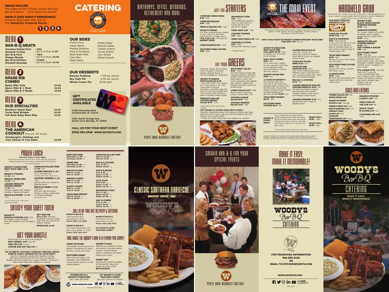Woody's Bar-B-Q Menu