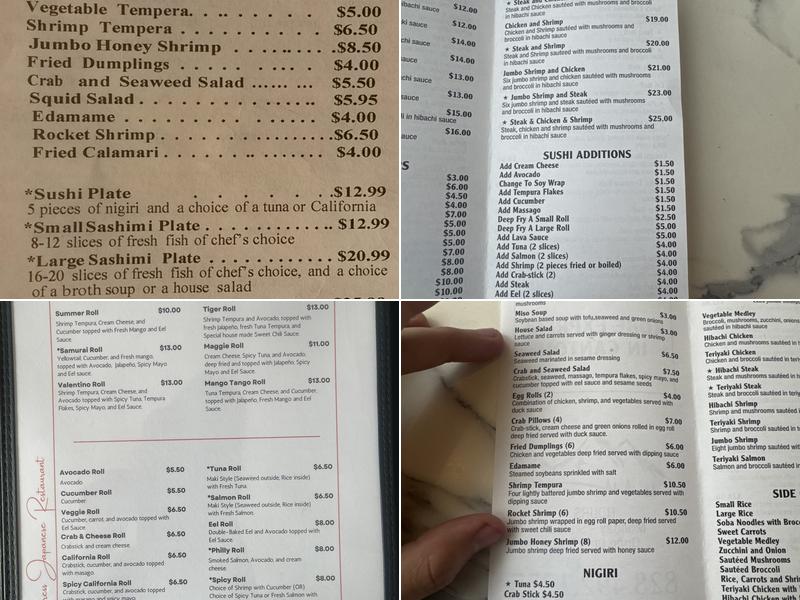 Kobe Express Menu