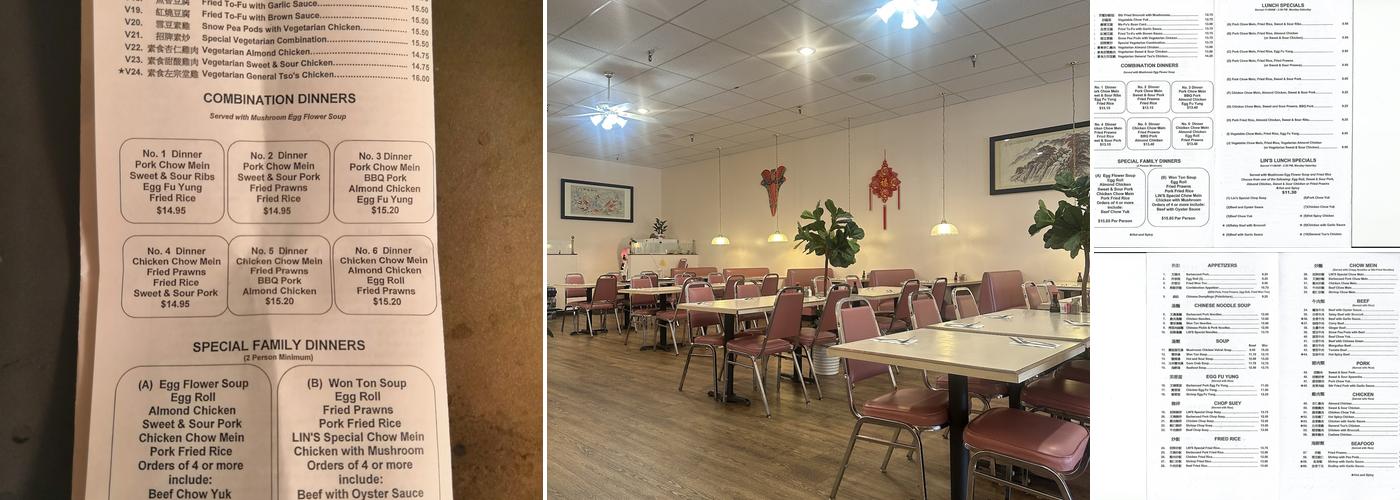 Lins Restaurant Menu