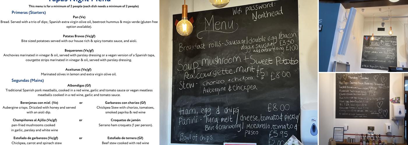 The Hive at Nenthead Menu