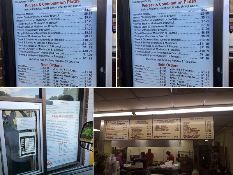 Nara Express Menu