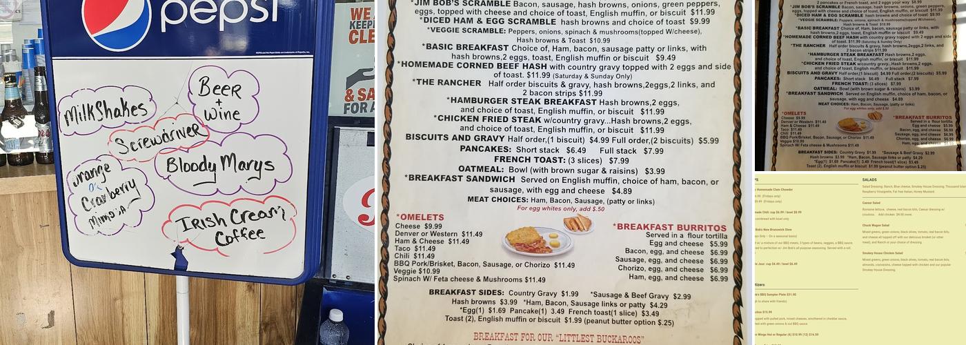 Jim Bob's Chuck Wagon Menu