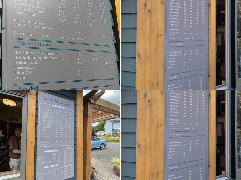 Gotta Hava Java Menu