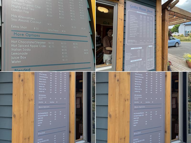 Gotta Hava Java Menu