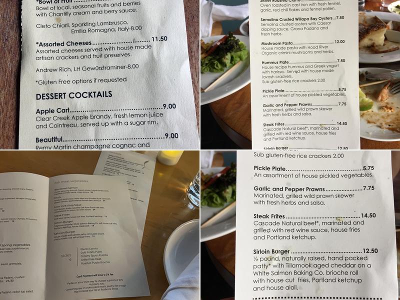 Celilo Restaurant & Bar Menu