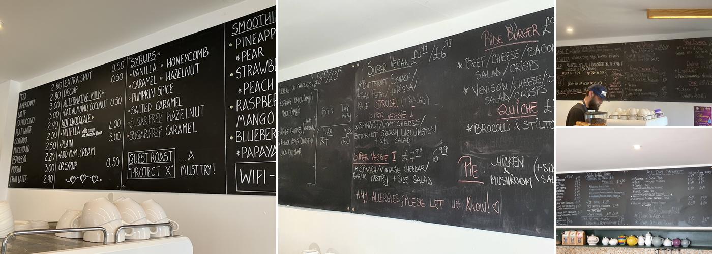 Ride Coffee House Menu