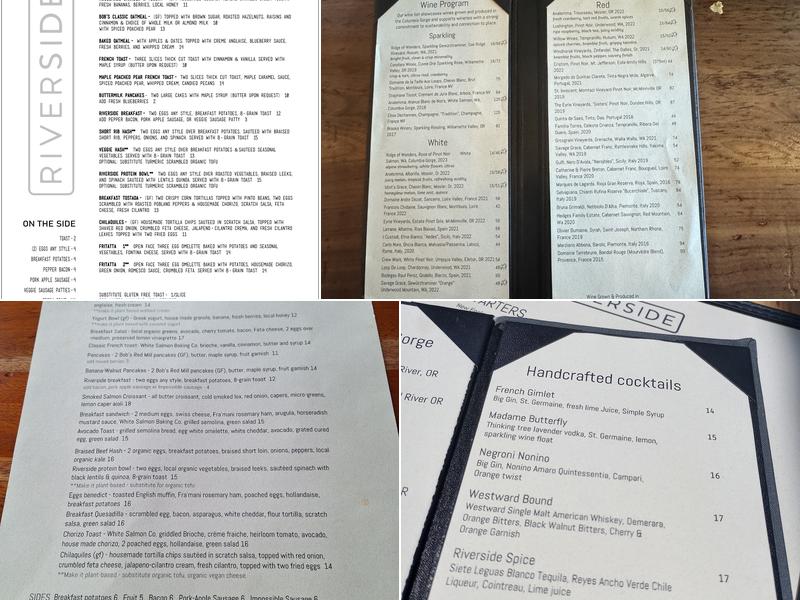 Riverside Menu
