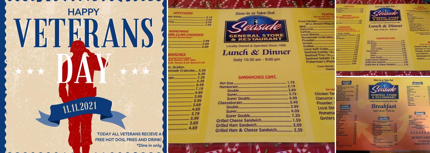 Sea Side Galley Menu