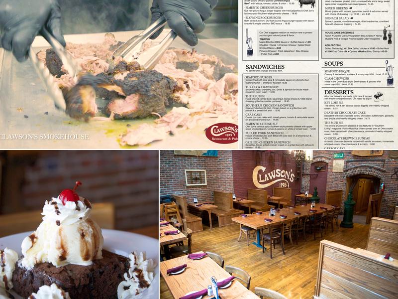 Clawson's 1905 Restaurant & Pub Menu