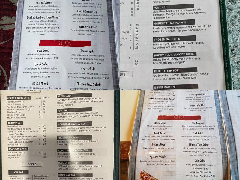 Ruddy Duck Tavern Menu