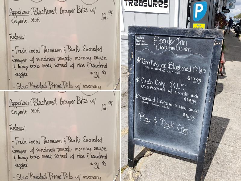 The Spouter Inn Menu