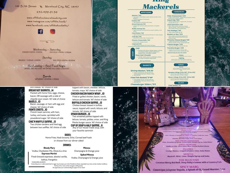 King Mackerels Menu