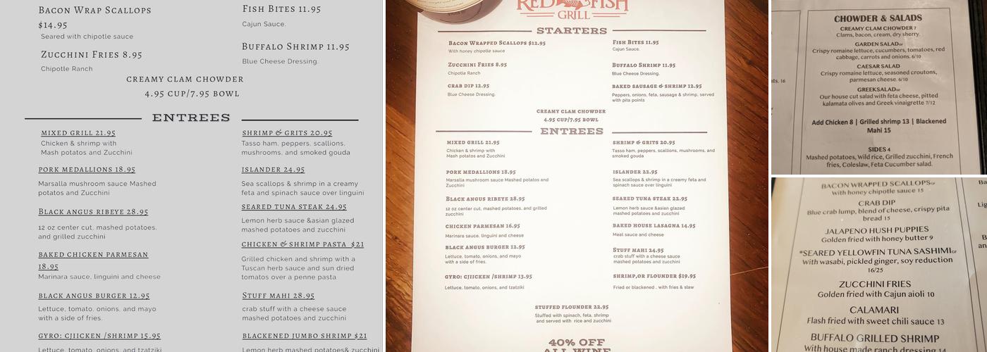 RedFish Grill & Bar Menu