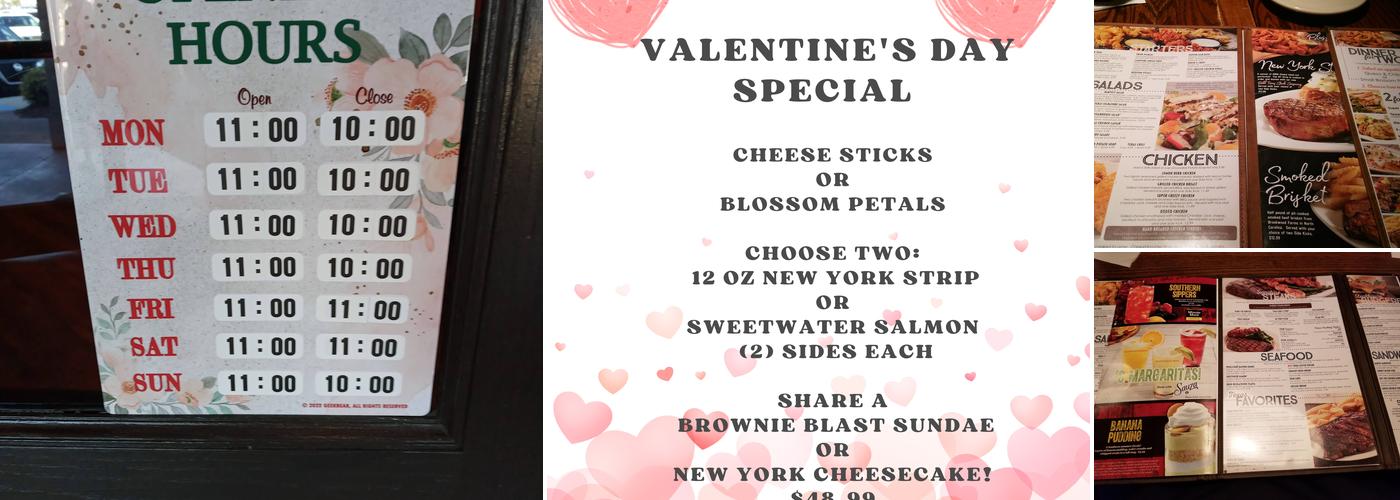 Sagebrush Steakhouse Morehead City Menu