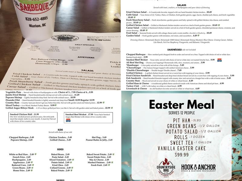 Countryside BBQ Menu