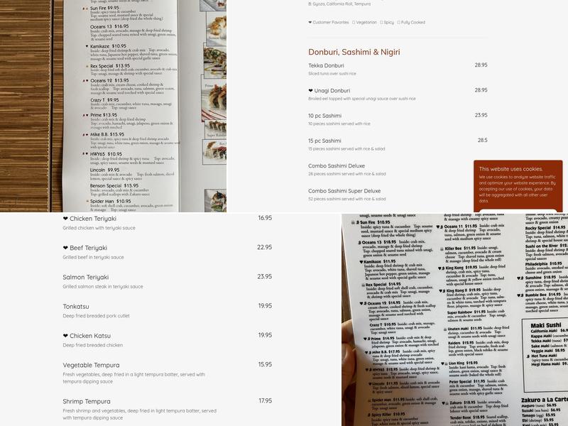 Zakuro Menu