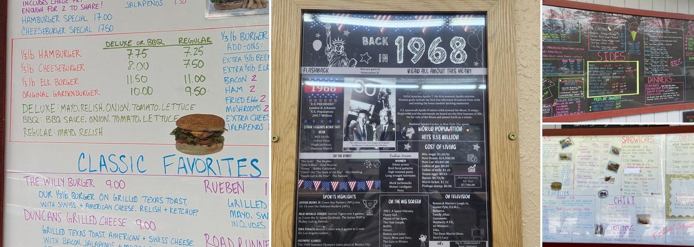 Zeke's Drive In Menu