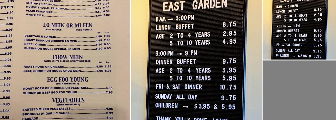 East Wind Menu