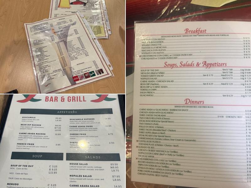 La Fonda Bar & Grill Menu