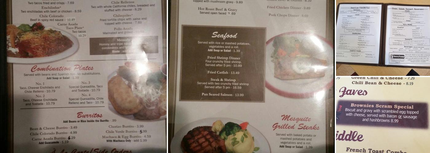 Brownie's Diner Menu