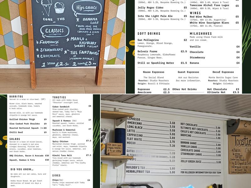 Hips Harbourside Menu