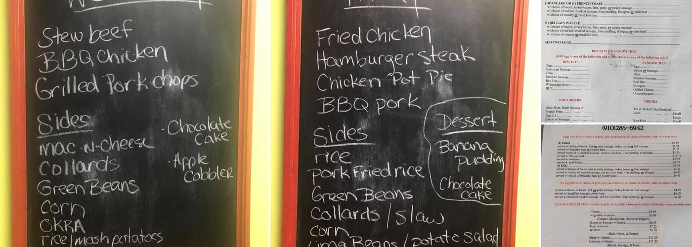 Shawn's Restaurant Menu