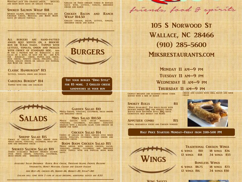 Mik's Menu