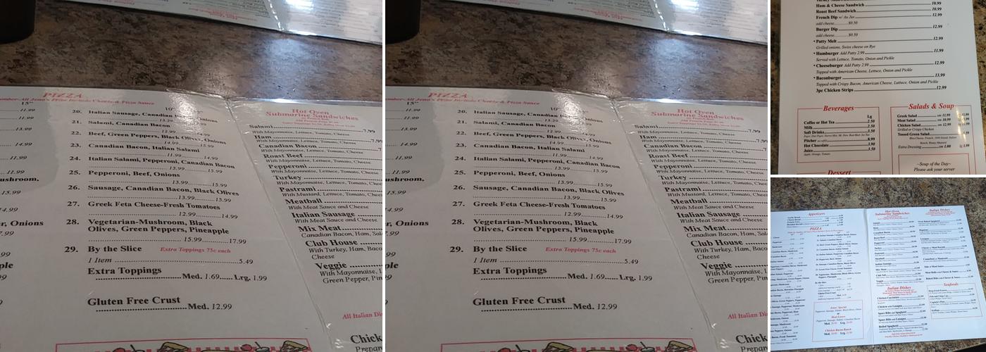 Jeno's Restaurant & Lounge Menu