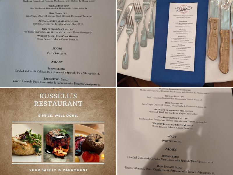 Russell's Restaurant & Loft Menu