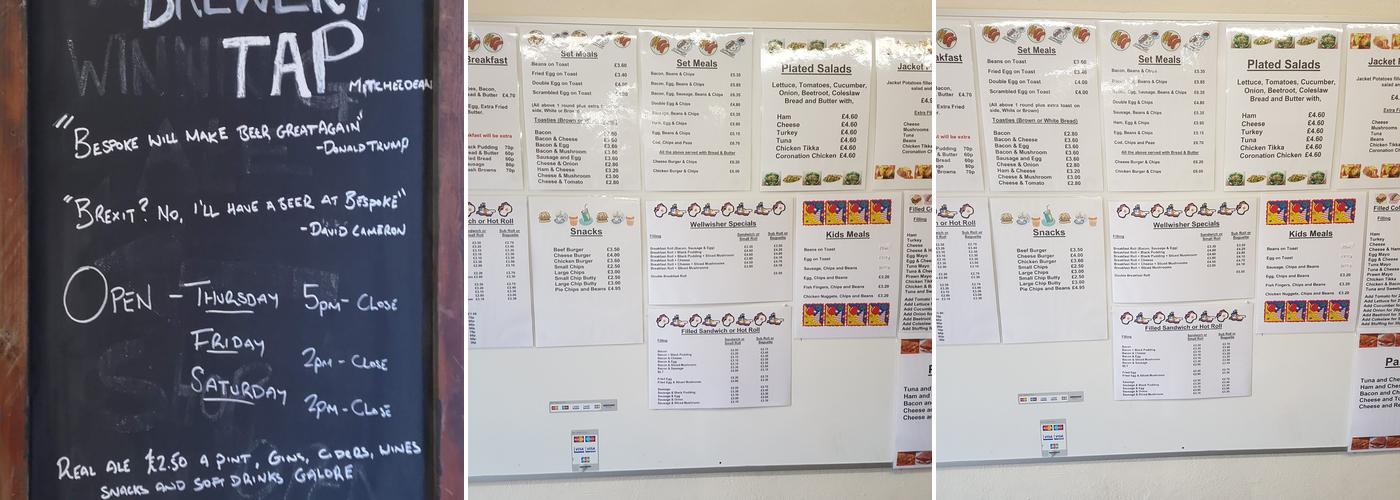 Wellwisher Cafe Menu