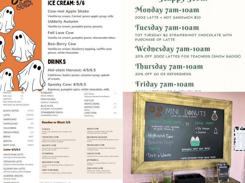 WildCow Coffee & Cream Menu