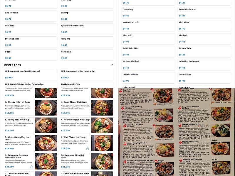 Tasty Pot - Newark Menu