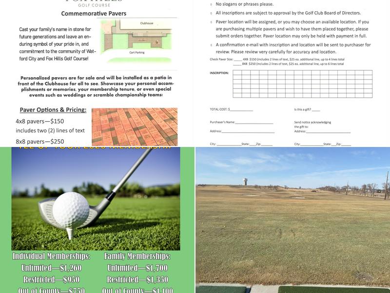 Fox Hills Golf Course Menu