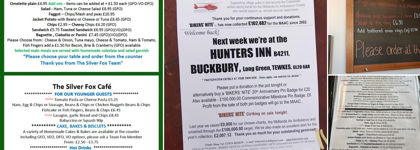 The Silver Fox Café Menu