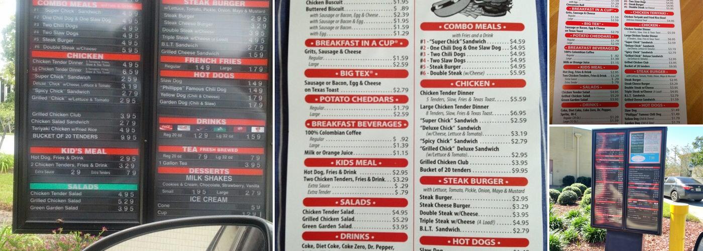 Zacadoos Grille Menu