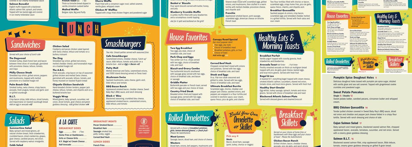 Canopy Road Café Menu