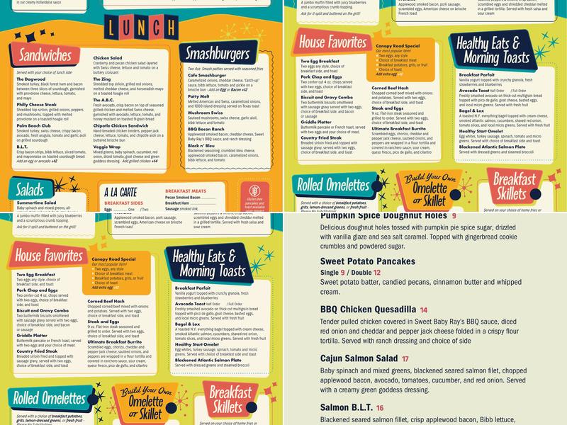 Canopy Road Café Menu