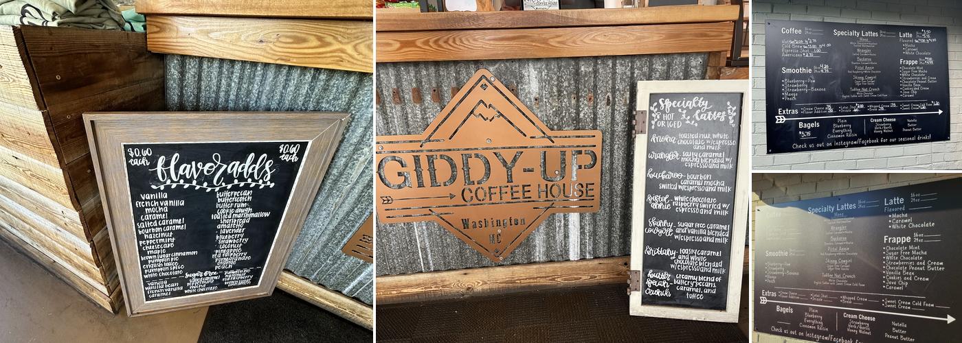 Giddy-Up Coffee House Menu
