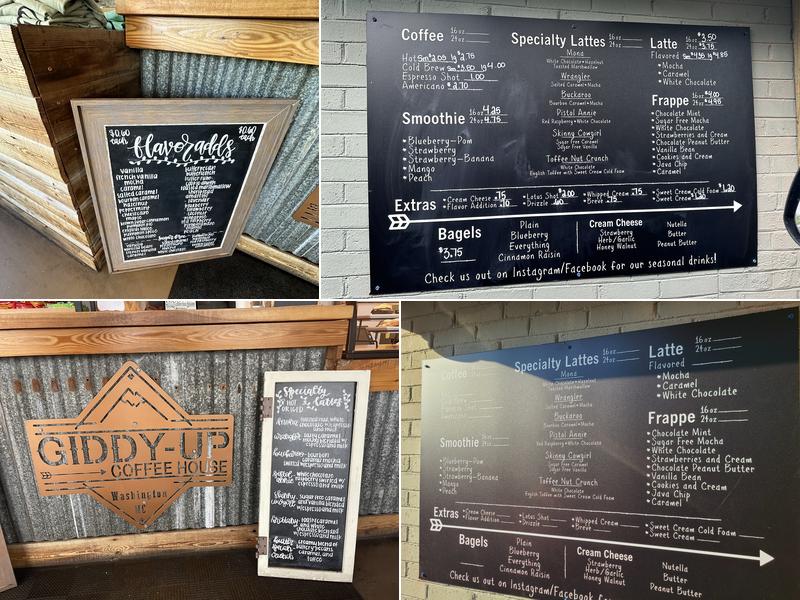 Giddy-Up Coffee House Menu