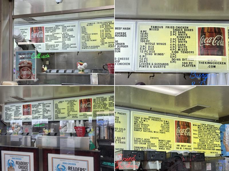 King Chicken Drive-In Menu
